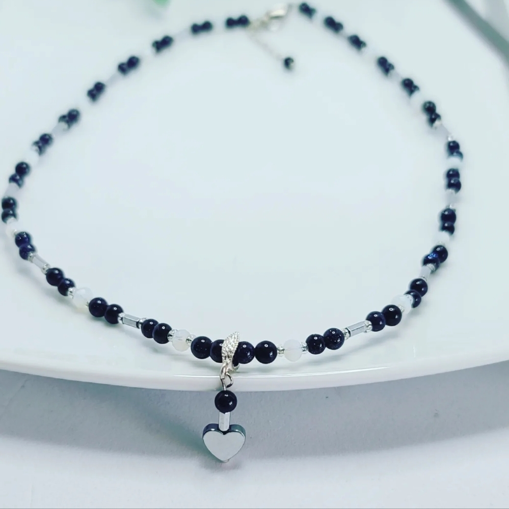 Blue Goldstone necklace